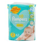 Pampers Skin Comfort Diapers 62pcs, Size 2, (3-7 Kg)